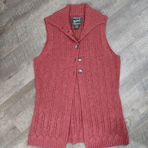 Woolrich Lambswool Women's Button-Up Knit Cardigan - Rust